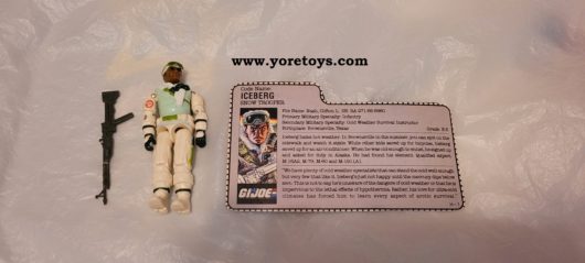 1986 Hasbro Gi Joe Iceberg Figure with Accessories and File Card