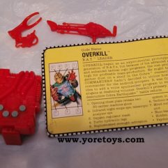 1992 Hasbro Gi Joe Cobra Overkill Figure with Accessories