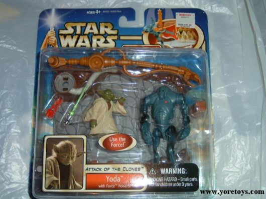 2003 Hasbro Star Wars Yoda with Force Powers MOC