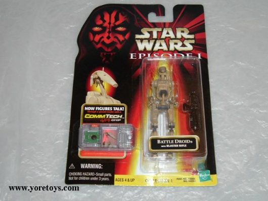 1999 Hasbro Star Wars Battle Droid 100% Complete MOC Complete with CommTech Chip